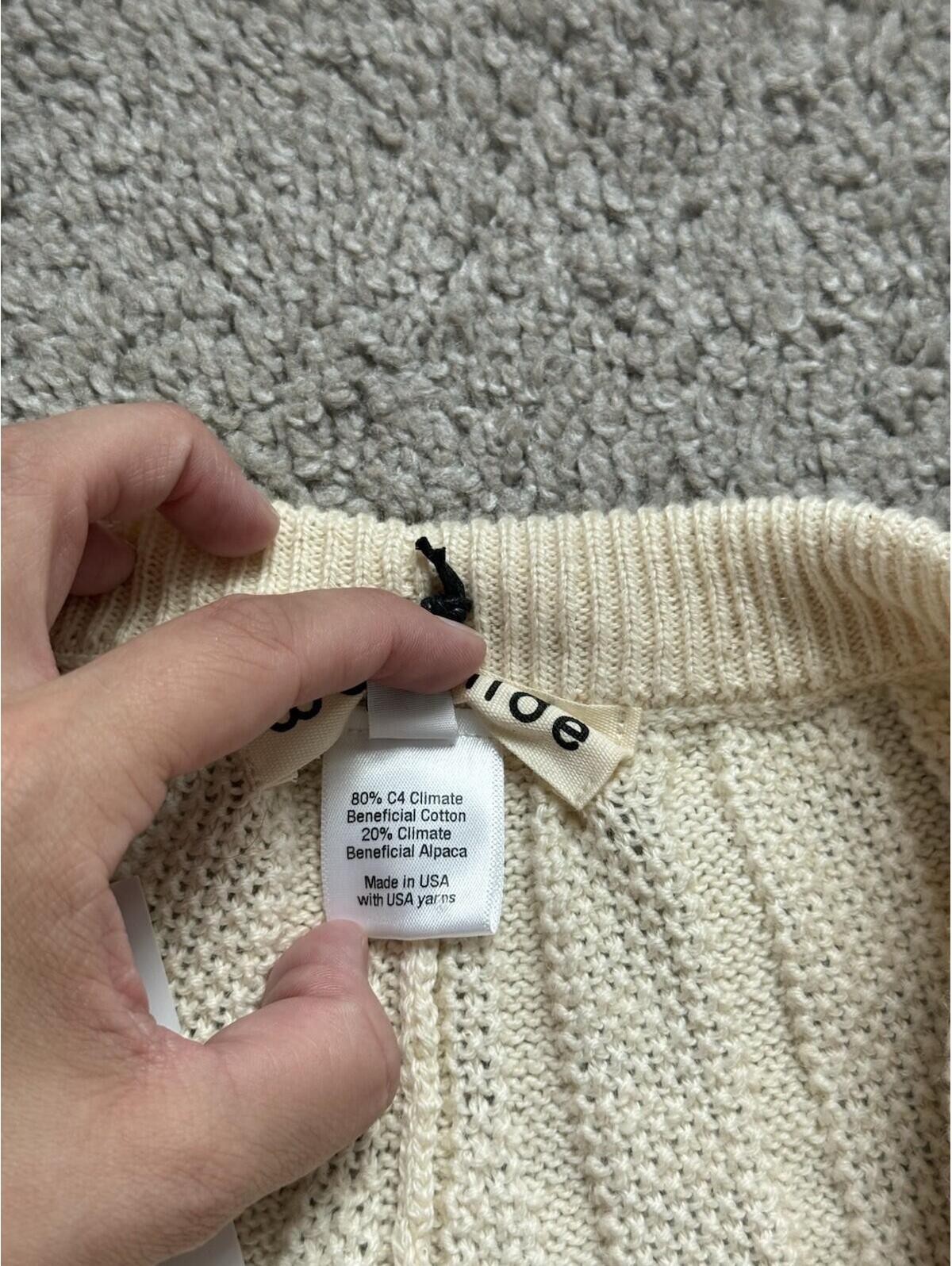 Wol Hide Nwt Women’s Ecru Size S/M Wide Ribbed Shorts Minimalist Luxury Baggy — image 5 of 8